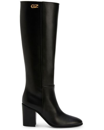 Giuseppe Zanotti Bidane Knee-high Leather Boots - Black