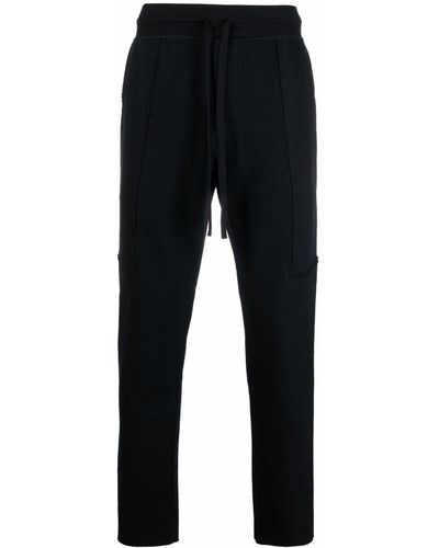 Transit Knitted Drawstring-waist Track Trousers - Black
