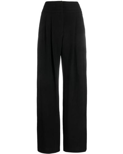 IRO Pantalon ample à détails plissés - Noir