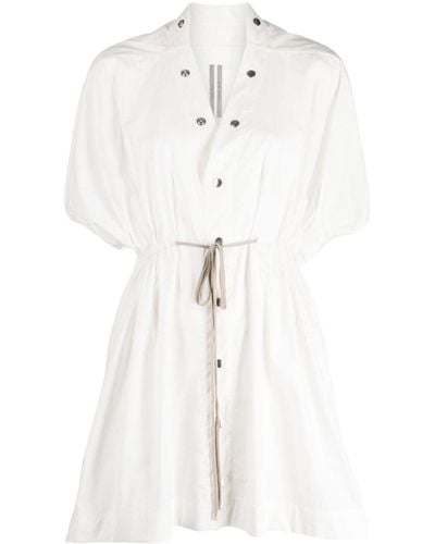 Rick Owens Kleid mit Falten - Weiß