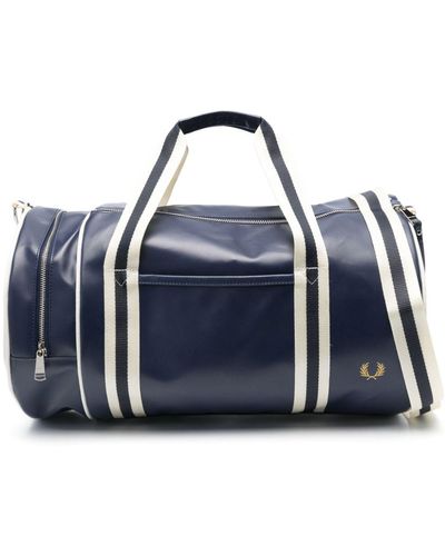 Fred Perry Logo-print Holdall Bag - Blue