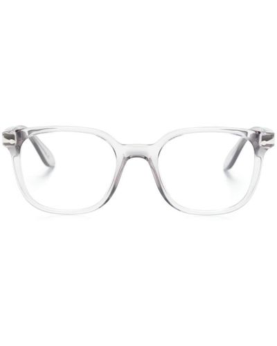 Persol スクエア眼鏡フレーム - ナチュラル