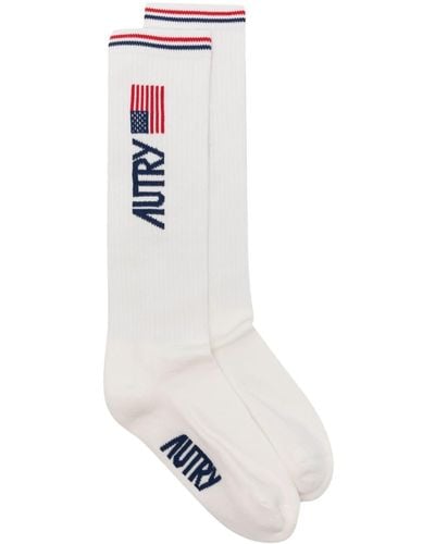 Autry Socken mit Logo-Intarsie - Weiß