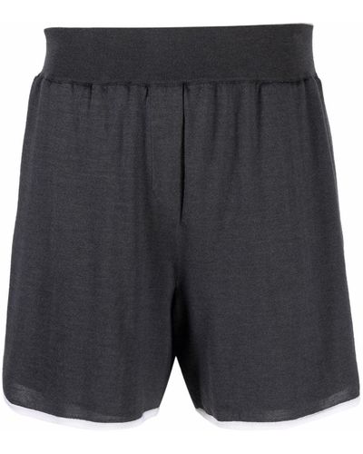 Brunello Cucinelli Shorts Met Elastische Taille - Zwart