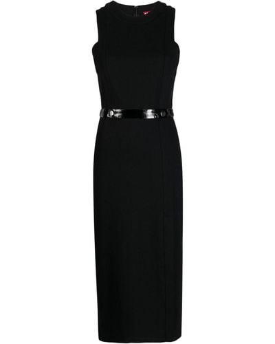 STAUD Midi-jurk Met Ceintuur - Zwart