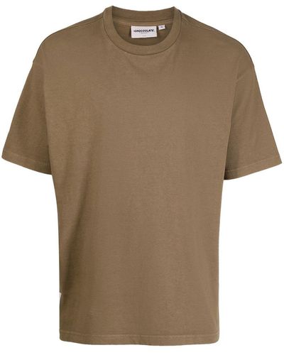 Chocoolate Logo-patch Cotton T-shirt - Brown