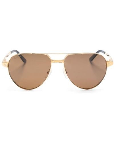 Cartier Santos De Cartier Pilot-frame Sunglasses - Pink