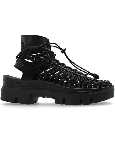 Noir Kei Ninomiya Knotted Leather Sandals - Black