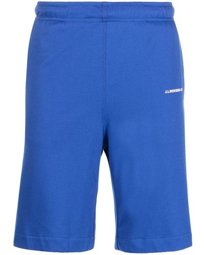 J.Lindeberg Shorts Met Elastische Tailleband - Blauw