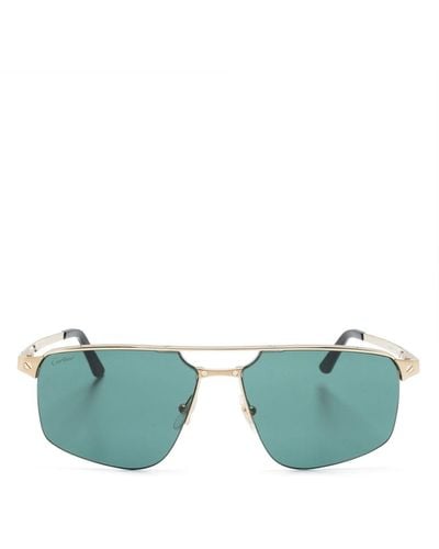 Cartier Pilot-frame Sunglasses - Green