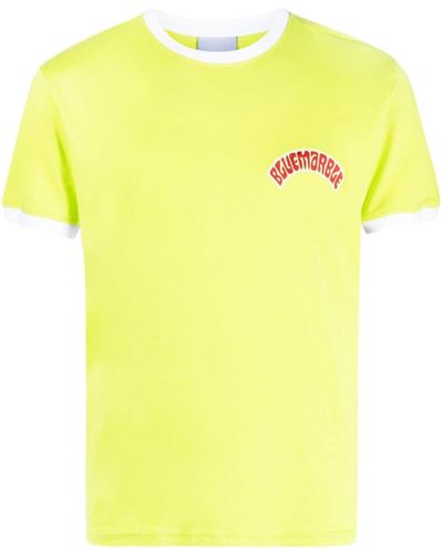 Bluemarble T-Shirt mit Logo-Print - Gelb