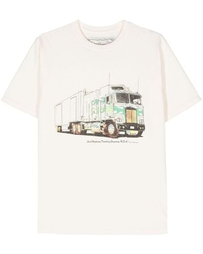 One Of These Days T-shirt Lost Highway Trucking - Blanc