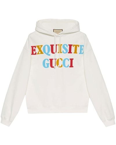 Gucci Hoodie mit "Exquisite "-Print - Weiß
