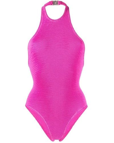 Reina Olga Surfer Crinkle Swimsuit - Pink