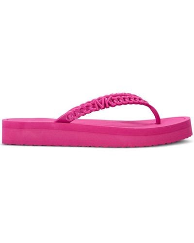 Michael Kors Zaza Flatform Flip Flops - Pink