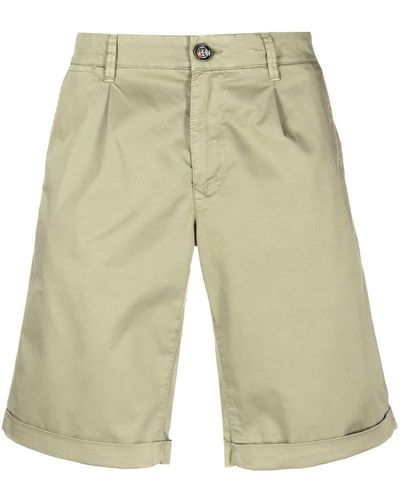 Moorer Straight-leg Cotton Shorts - Natural