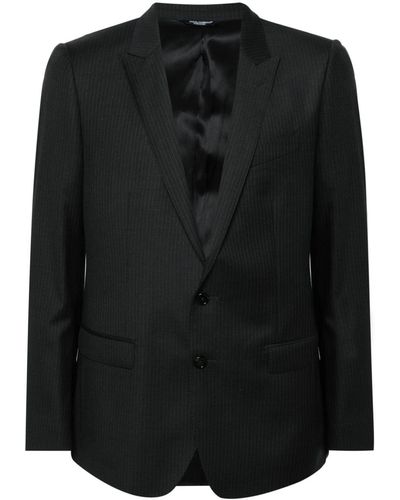 Dolce & Gabbana ピンストライプ ジャケット - ブラック