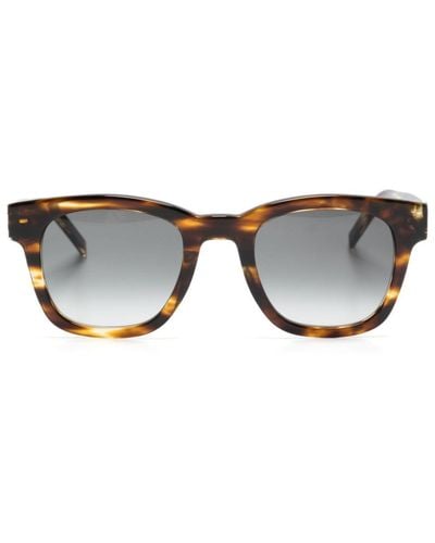 Saint Laurent Tortoiseshell-effect Wayfarer-frame Sunglasses - Multicolour