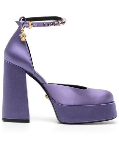 Versace Aevitas 120mm Single-platform Court Shoes - Purple