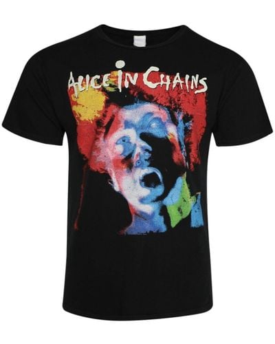 MadeWorn Alice In Chains-print Cotton T-shirt - Black