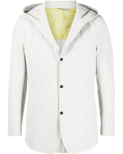 Canali Hooded Single-breasted Blazer - White