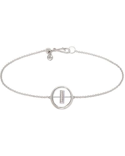 Annoushka Bracelet en or blanc 18ct à initiale I ornée de diamants - Métallisé