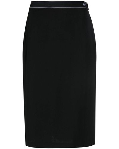 Seventy Logo-print Waistband Skirt - Black