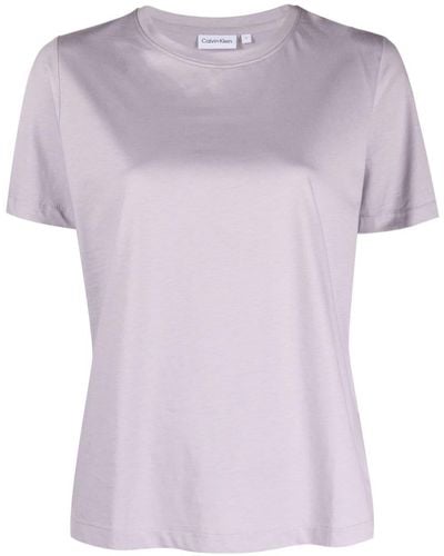 Calvin Klein Short-sleeved Crew-neck T-shirt - Purple