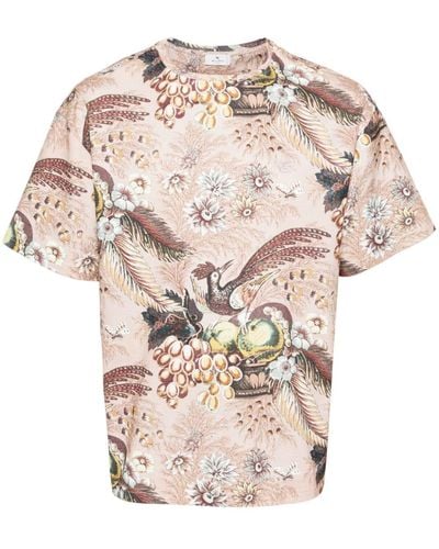 Etro T-shirt en coton à imprimé botanique - Neutre