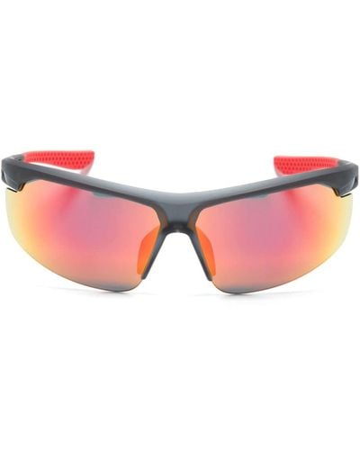 Nike Windtrack Wraparound-frame Sunglasses - Pink