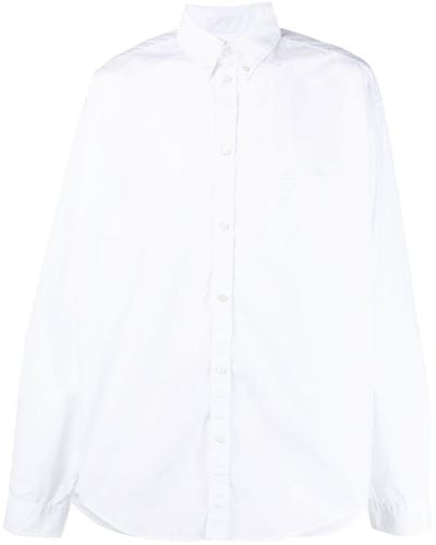Balenciaga Long-sleeve Button-down Shirt - White