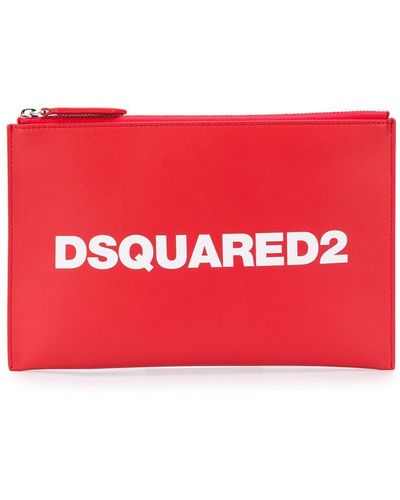 DSquared² ロゴ クラッチバッグ - レッド