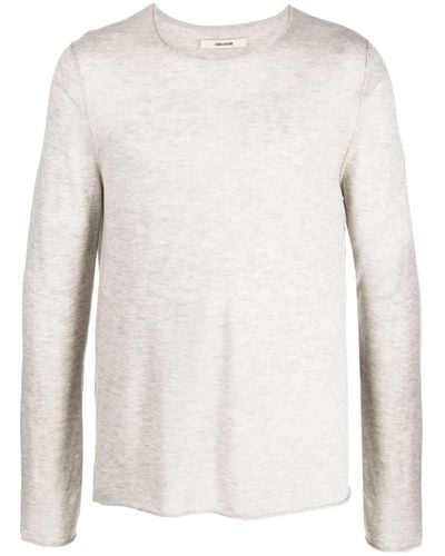 Zadig & Voltaire Marl-knit Cashmere Top - White