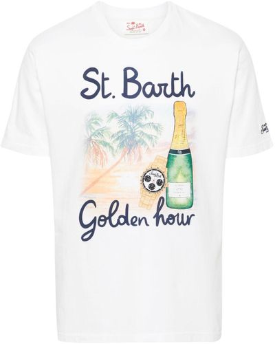 Mc2 Saint Barth Graphic-print cotton T-shirt - Weiß
