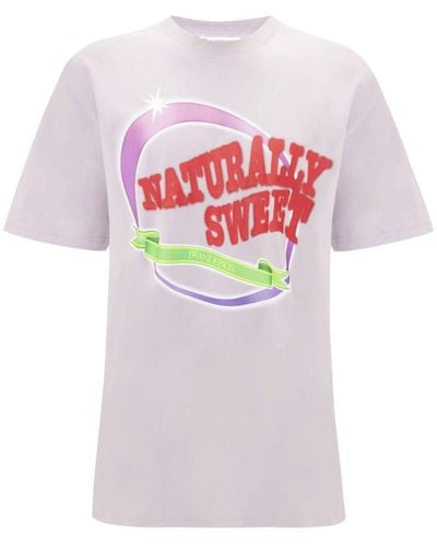 JW Anderson T-shirt Met Tekst - Roze
