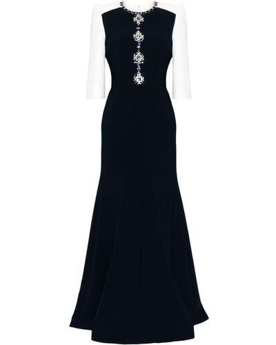 Jenny Packham Capote Crystal-embellished Gown - Blue