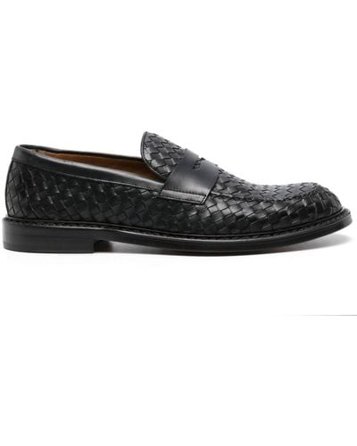 Doucal's Penny-Loafer mit Webmuster - Schwarz