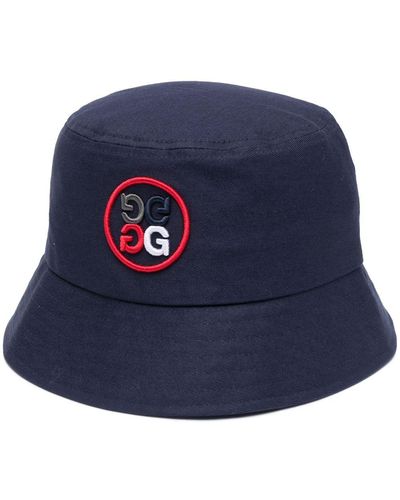 G/FORE Logo-embroidered Cotton Bucket Hat - Blue