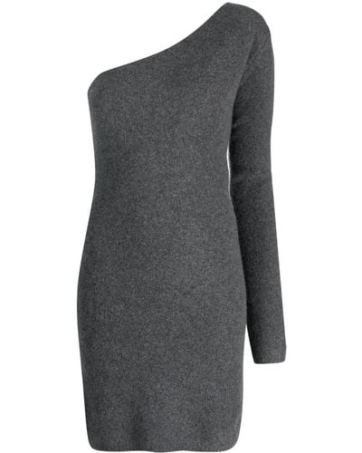 Lisa Yang Off-shoulder Cashmere Dress - Gray