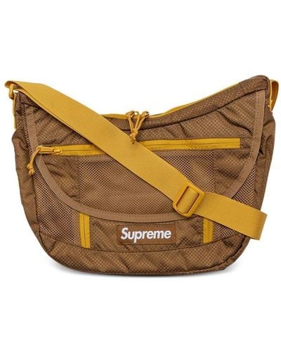 Supreme Schoudertas Met Logopatch - Bruin