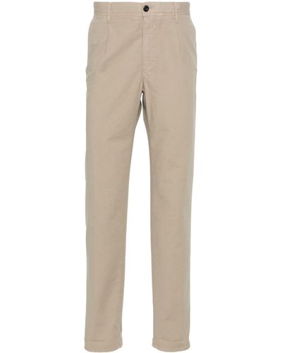 Incotex Tapered Cotton Trousers - Natural
