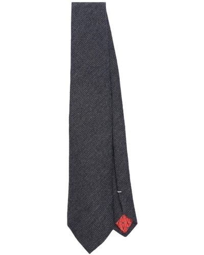 Canali Patterned-jacquard Tie - Blue