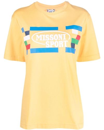 Missoni Camiseta con logo estampado - Amarillo