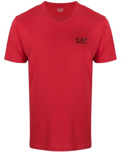 EA7 ロゴ Tシャツ - レッド