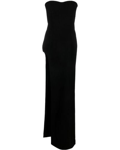 Monot High-slit Strapless Dress - Black