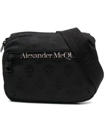Alexander McQueen アレキサンダー・マックイーン ロゴ ベルトバッグ - ブラック