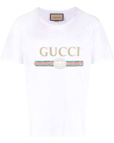 Gucci Übergroßes T-Shirt Mit -Logo - Weiß