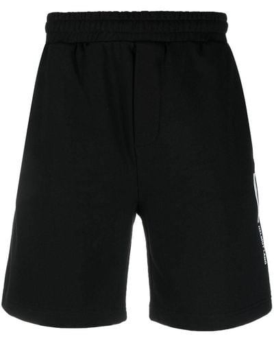 Helmut Lang Logo-print Cotton Track Shorts - Black