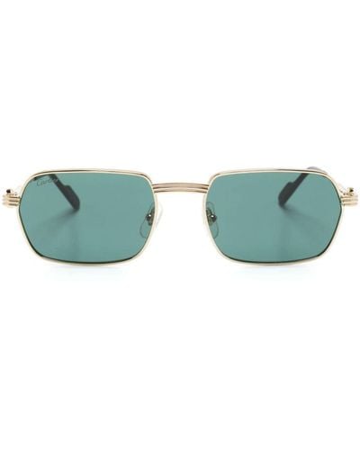Cartier Sonnenbrille mit eckigem Gestell - Grün