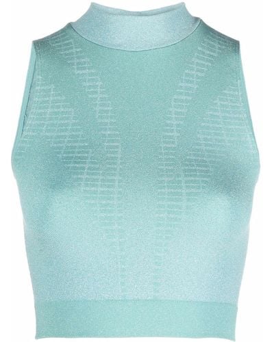 Wolford Sleeveless Cropped Top - Blue